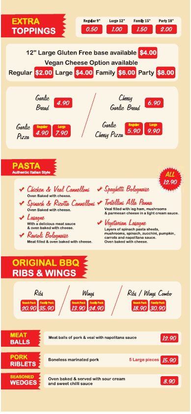 Bella Pizza Menu 6-6 Website and Online Ordering by Order Eats Point of Sale by FrabPOS